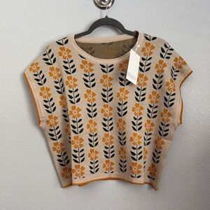 Floral Knit Crop Top